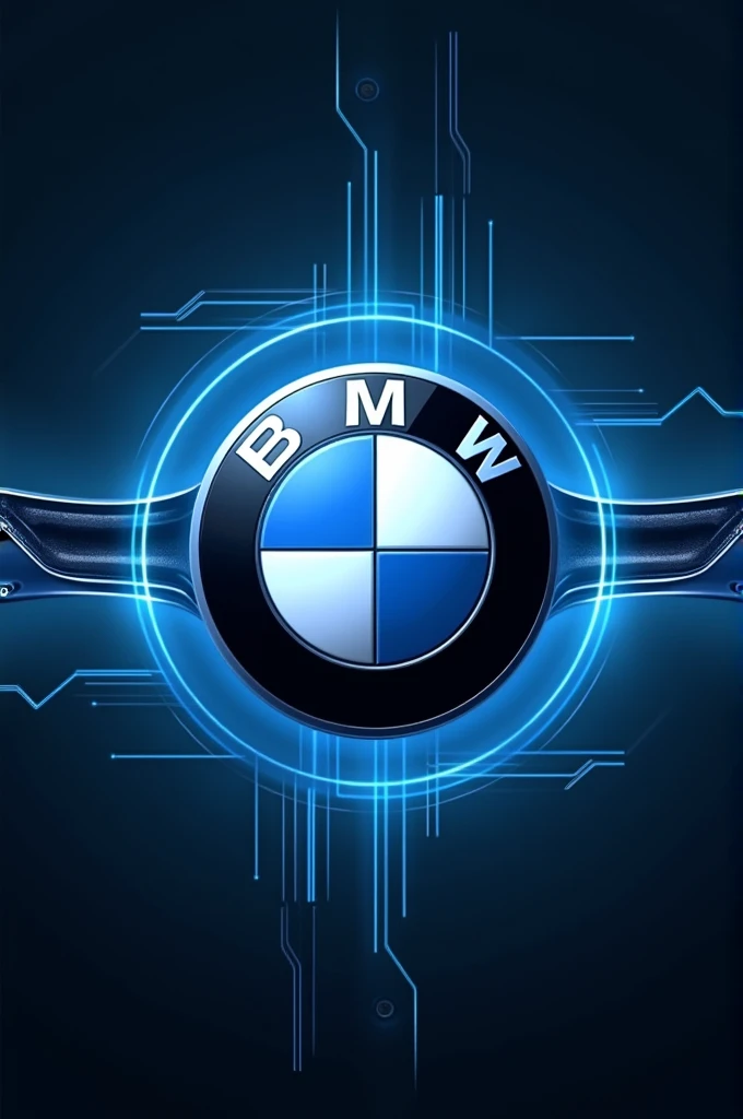 An electric car logo featuring a BMW