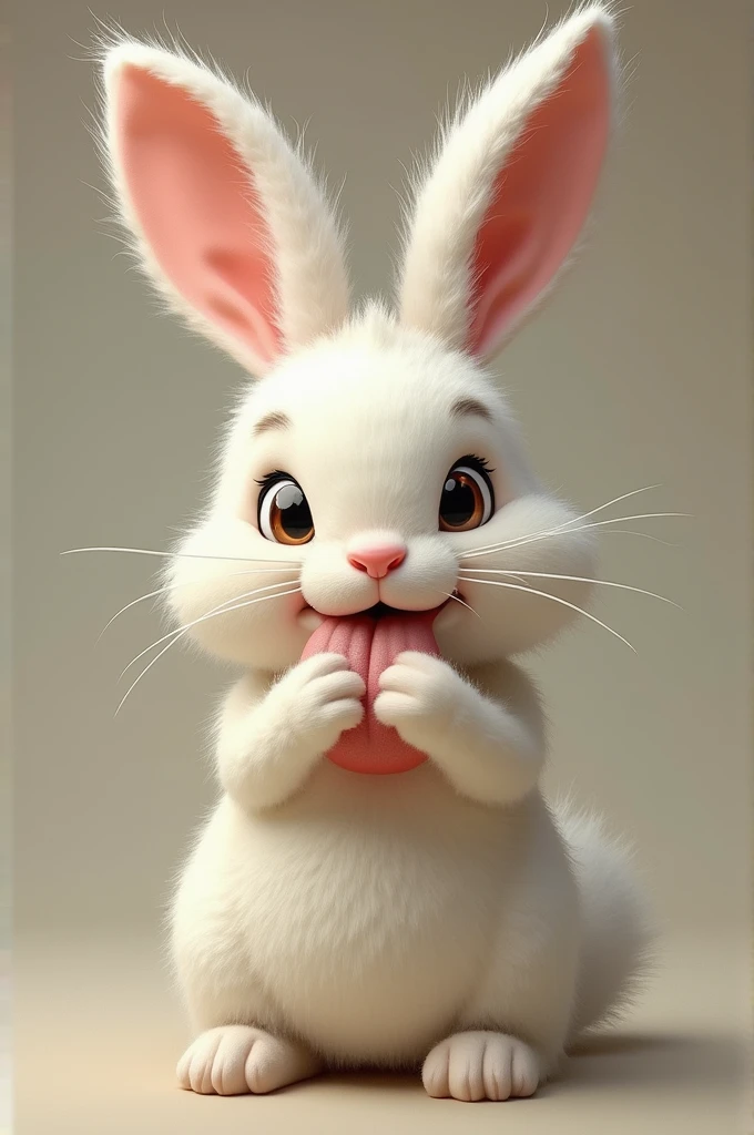 Cream the rabbit con un pene en la boca