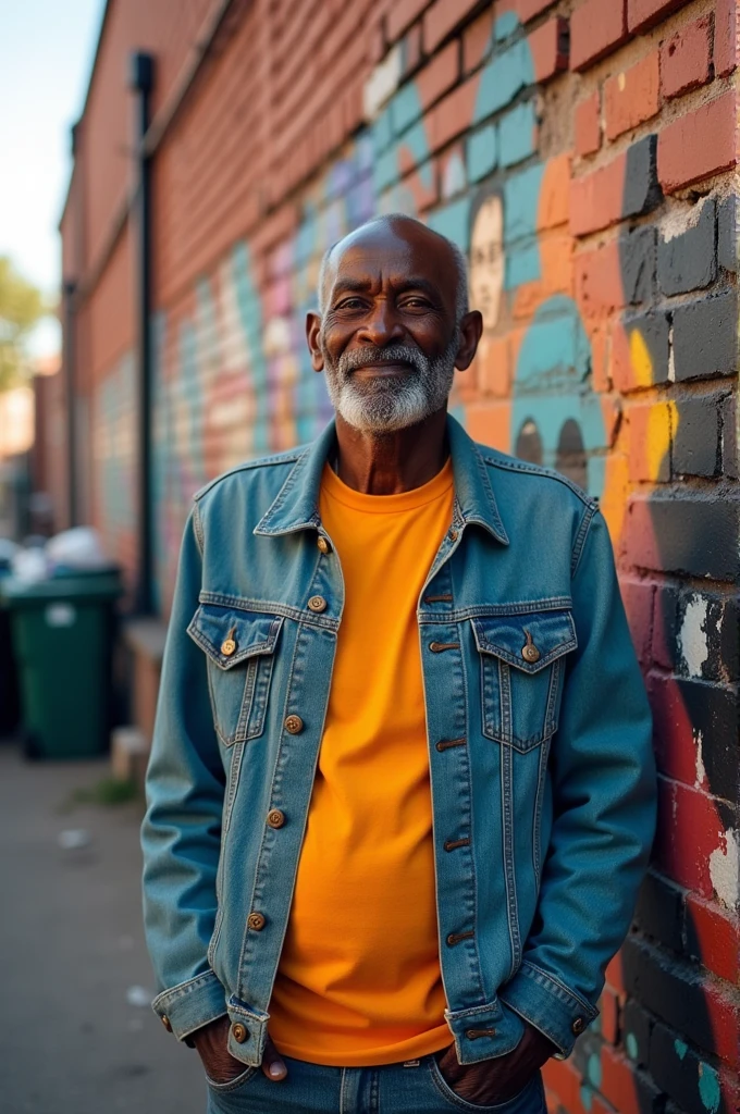 Black old man trash graffiti