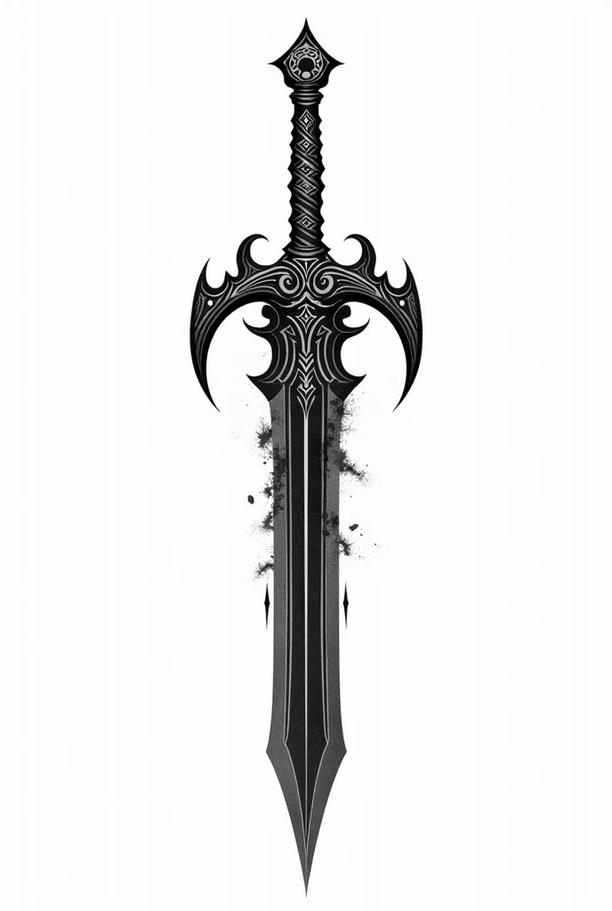 Berserker sword tattoo stencil 
