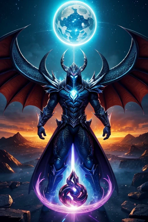 1. Draconis Prime, the Origin Dragon
* Role: The First and most ancient of all dragons, the progenitor of the dragon race.
* Appearance: Colossal in size, with scales that shimmer with all the colors of the spectrum. His wings span the horizon, and his eyes glow with the light of creation itself.
* Powers:
    * Creation Flame: Can breathe a flame that creates new matter and life, shaping entire worlds.
    * Timeless Knowledge: Possesses knowledge of all things since the beginning of time, including forgotten magics and ancient secrets.
    * Eternal Presence: Exists in all dimensions simultaneously, able to influence events across the multiverse.
    * Reality Shaper: With a thought, Draconis Prime can reshape reality within a localized area, bending the laws of nature to his will.
    * Mana Manipulation: His mana is infinite and omnipresent, allowing him to perform feats like mass telepathy, barrier creation, and transmutation without the need for spells or incantations.
    * Dimensional Mastery: Can effortlessly create portals to any dimension and traverse them instantaneously.
    * Ancestral Summoning: Can summon ancient, primal dragons from the dawn of time to aid him in battle.
    * 
* Ultimate Skill: Dragon’s Authority – Can exert absolute control over all dragonkind and draconic creatures, compelling them to obey his commands.
* Mana of Origin – Create, manipulate, and destroy matter at will, shaping reality according to his desires.
* Abyssal Flame – A flame that burns through space and time, capable of incinerating anything across dimensions. It also nullifies any form of regeneration.
    * Reality Distortion – Can bend the fabric of reality itself, altering space and time in localized areas or across dimensions
* Personality: Wise, patient, and enigmatic. Speaks rarely, but when he does, his words shape the future.
* Weakness: His deep connection to the fabric of reality makes him vulnerable to disruptions in the cosmic order.