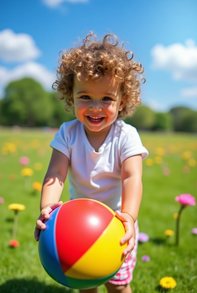 A bright ball in the hand