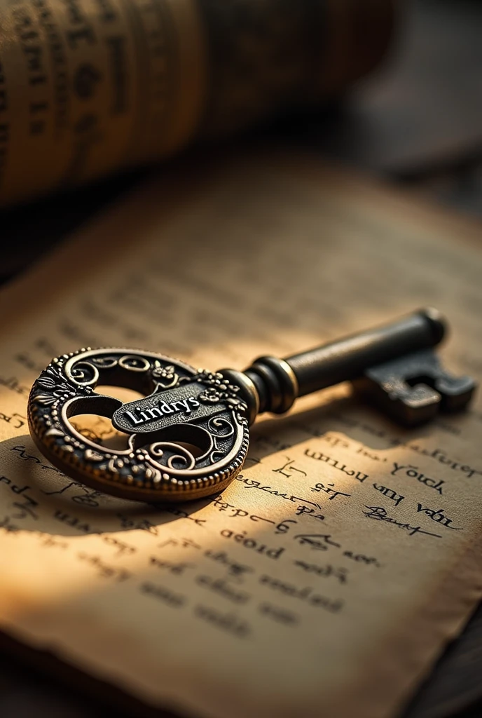 Picture of a key with the name Lindrys
