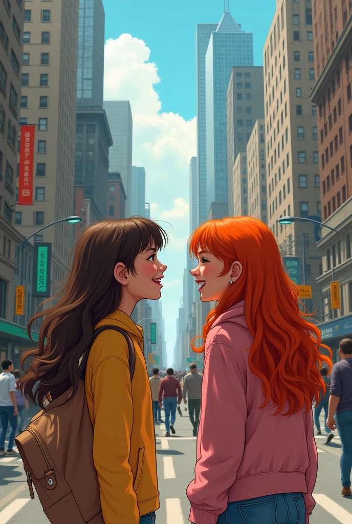 montrant une jeune fille nommer ambre elle a 11ans cheveux brun long avec sa meilleur amie nommée Viviane elle a 11ans elle est rousses des cheveux long et y’a un gars qui vole leurs argents et les insultes s’était un adulte de 22ans et elles étaient dans une grande ville