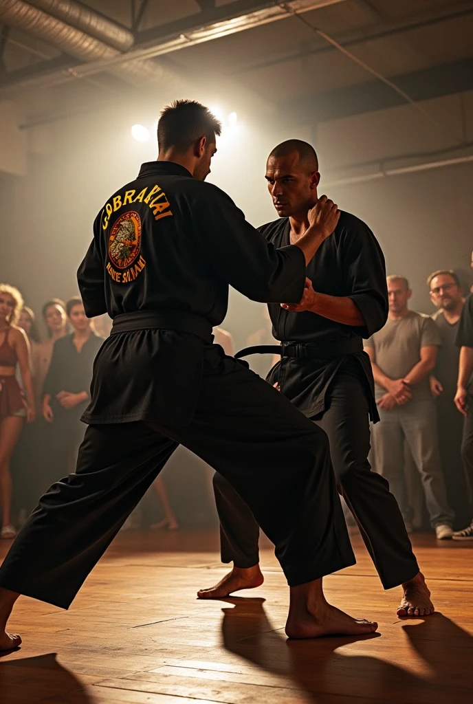 Shows Falcon beating him up shows Falcon from Cobra Kai 


