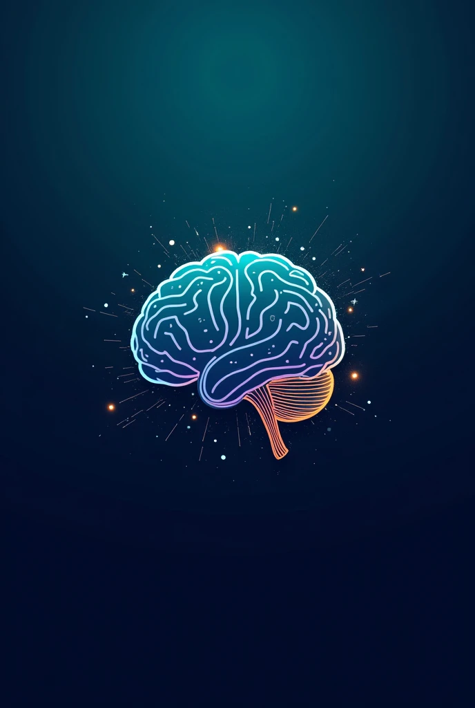 create a brain logo with complex spike wave