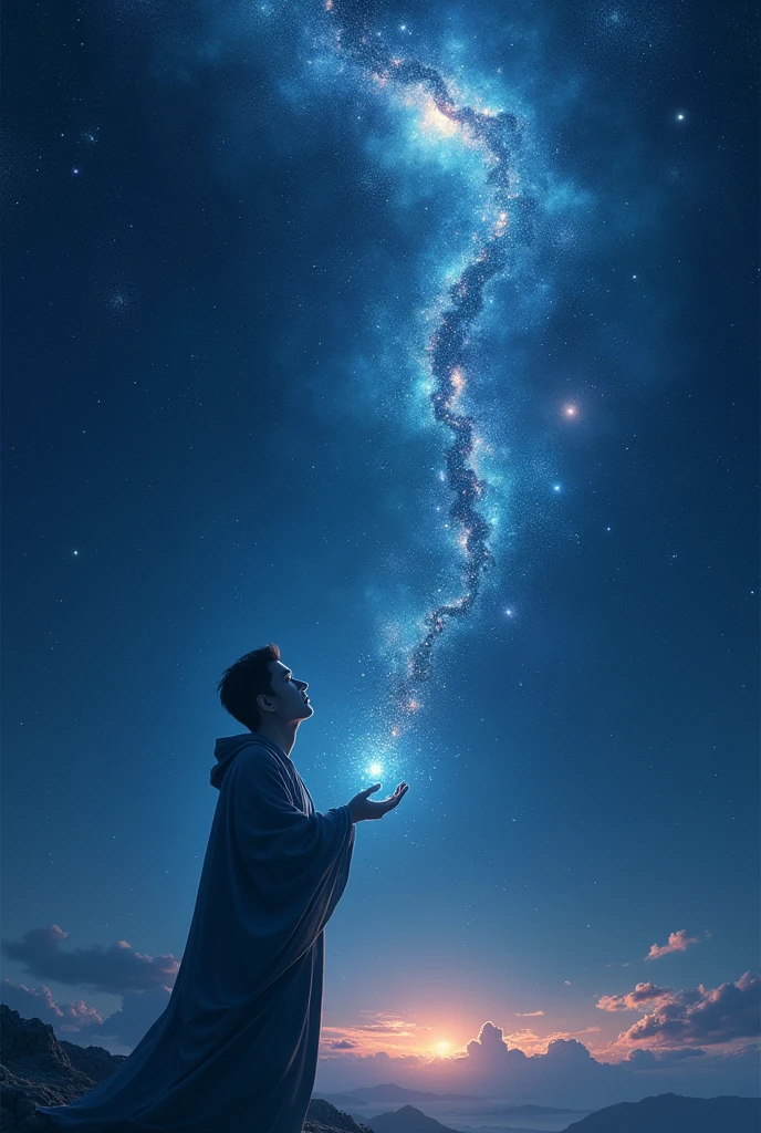 Can you make amazing poet book cover design about star without a sky for a Asian guy? Without any words