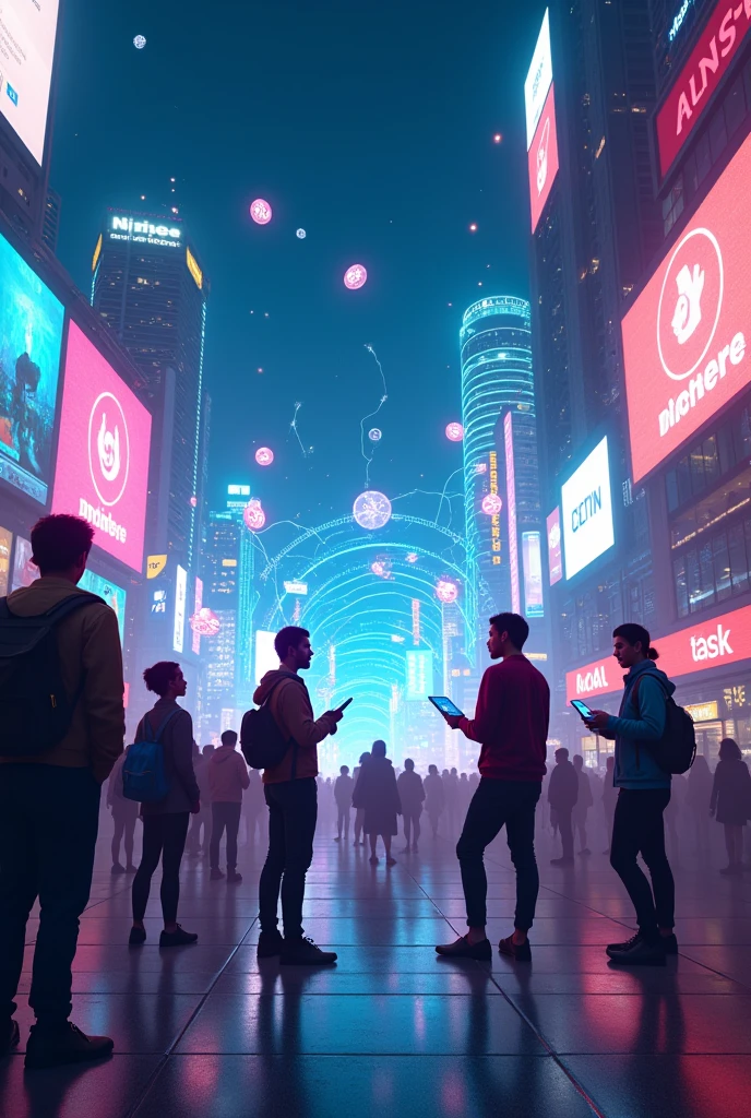 Horizontal images of digital communication
