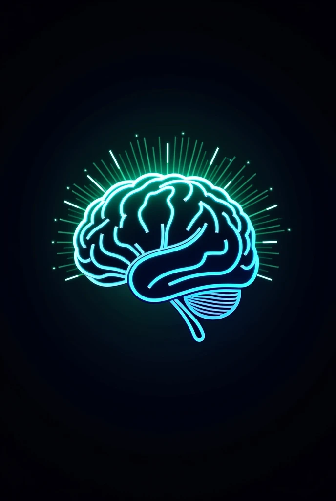 create a brain logo with complex spike wave