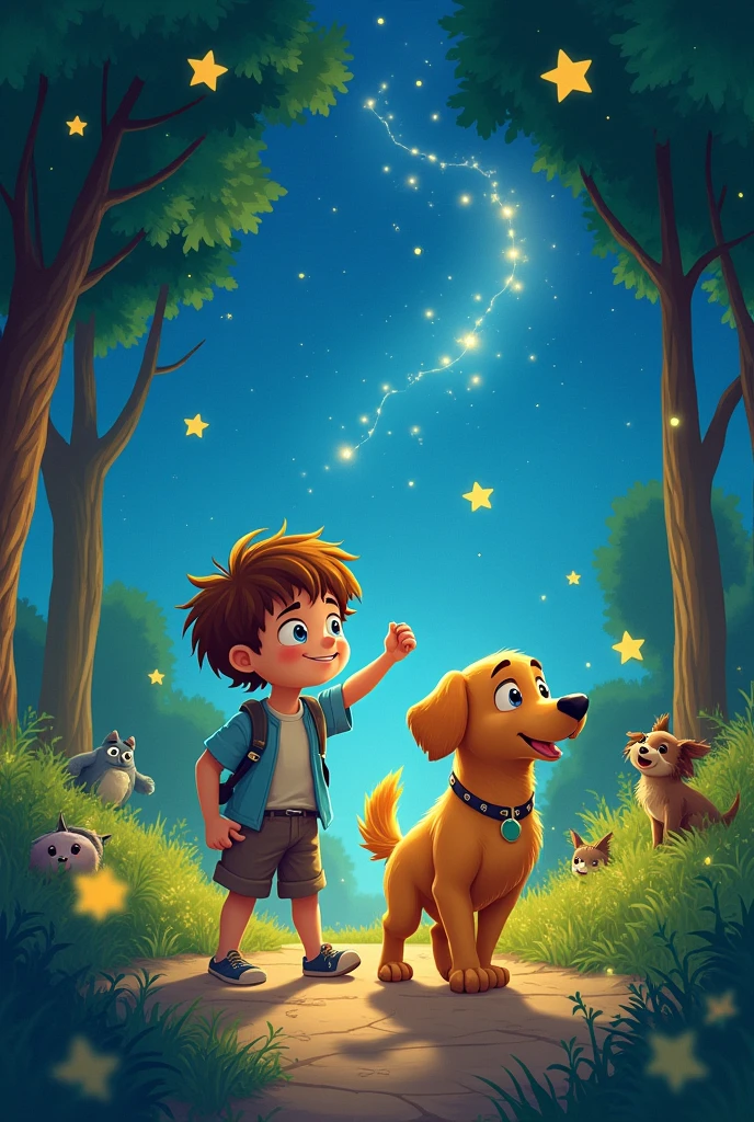 Max and Leo and the Mission of the Lost Stars Leo is a 7 year old boy and Max is a puppy