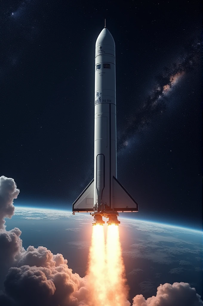 Apollo 7 rocket in space