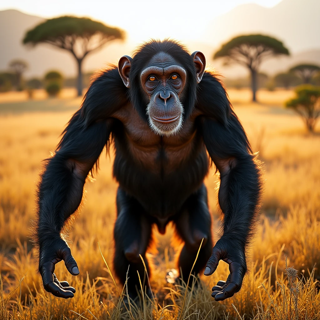 Tanzanian Chimpanzee animal full body