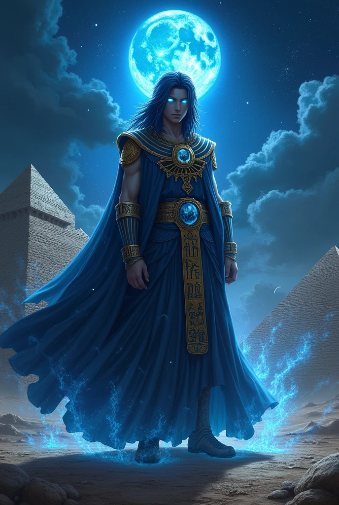 Egyptian character with the powers of Noctis from FFXV.
