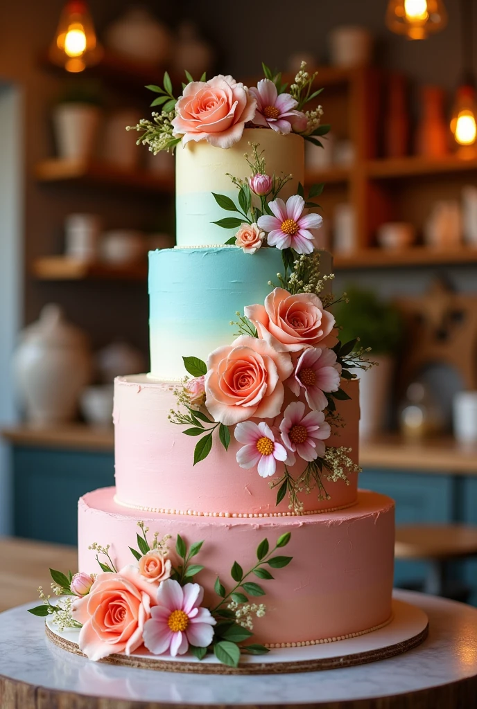 a cake that catches the eye, to include it in the logo of my bakery