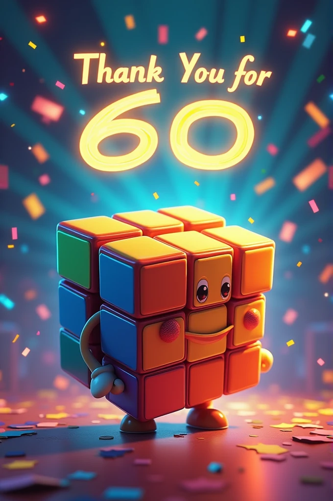 An image of a rubik's cube thanking the 600 subscribers