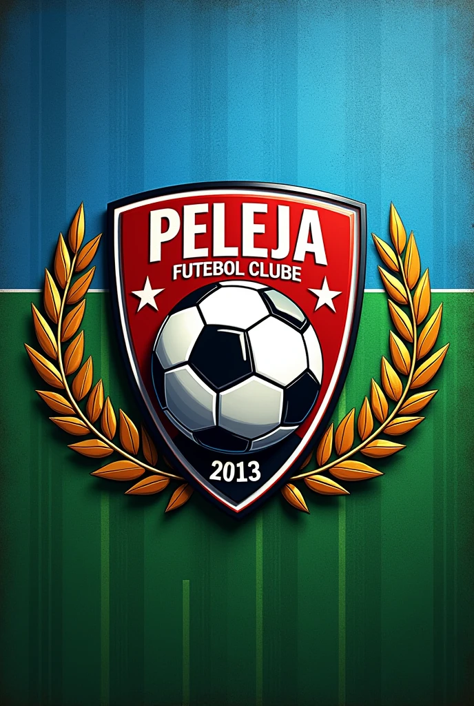 Football shield with the name Peleja Futebol Clube since 2013