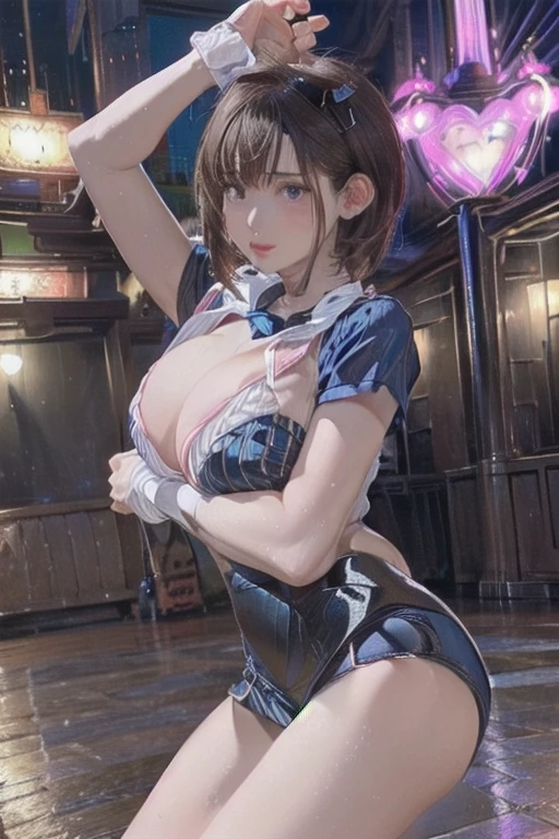 (Highest quality)), ((masterpiece)), (detailed),((Perfect Anatomy)),In the school classroom,Natural light coming in through the window, ((Full body shot 1.5,This woman is a 24-year-old female teacher.,A woman doing the splits while sweating 1.7,)),Beautiful woman,Very sexy,(((Big breasts wearing a navy blue blazer 1.4,Black leather collar,Very good,Wearing a very short navy blue miniskirt 1.8))),((garter belt,Wearing black stockings 1.2,Black high heels,Wearing a black bra and black panties)),
Beautiful woman,Beautiful Face,Big eyes,Beautiful Eyes,Beautiful double eyelids,Beautiful teeth alignment,A small face and a beautiful body with an 8-head ratio,Slender body,Long, thin limbs,Beautiful feet,and supple hair,Shiny black hair,Full body shot 1.4,((Expressions of ecstasy and climax 1.5,Blushing and crying,Open your mouth wide、Drooling a lot 1.2)),((Woman standing leaning forward with hands on desk 1.7)),(((Ahegao 1.5))),Very nasty slut,Erect nipples,