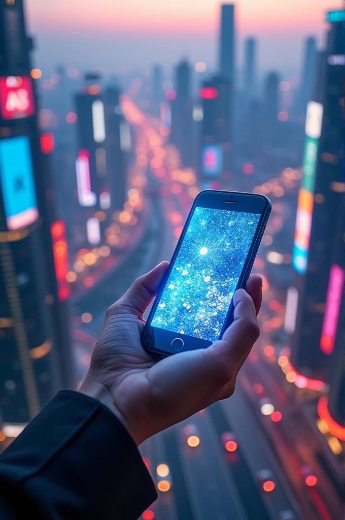 Futuristic glass cell phones