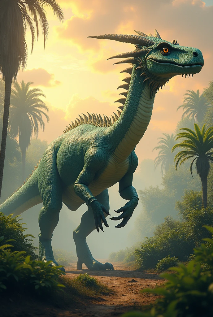 a long, wingless dragon dinosaur and mix
