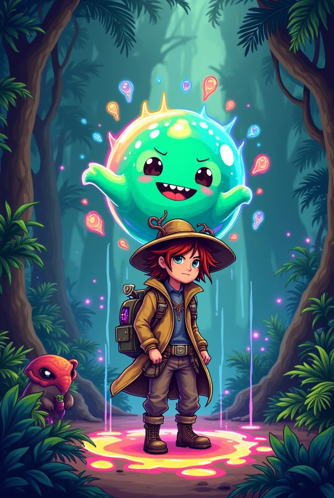 a slime of terraria fucking the zoologist