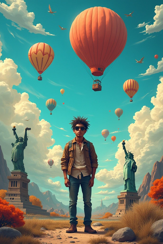 A person getting to know the United States Surreal