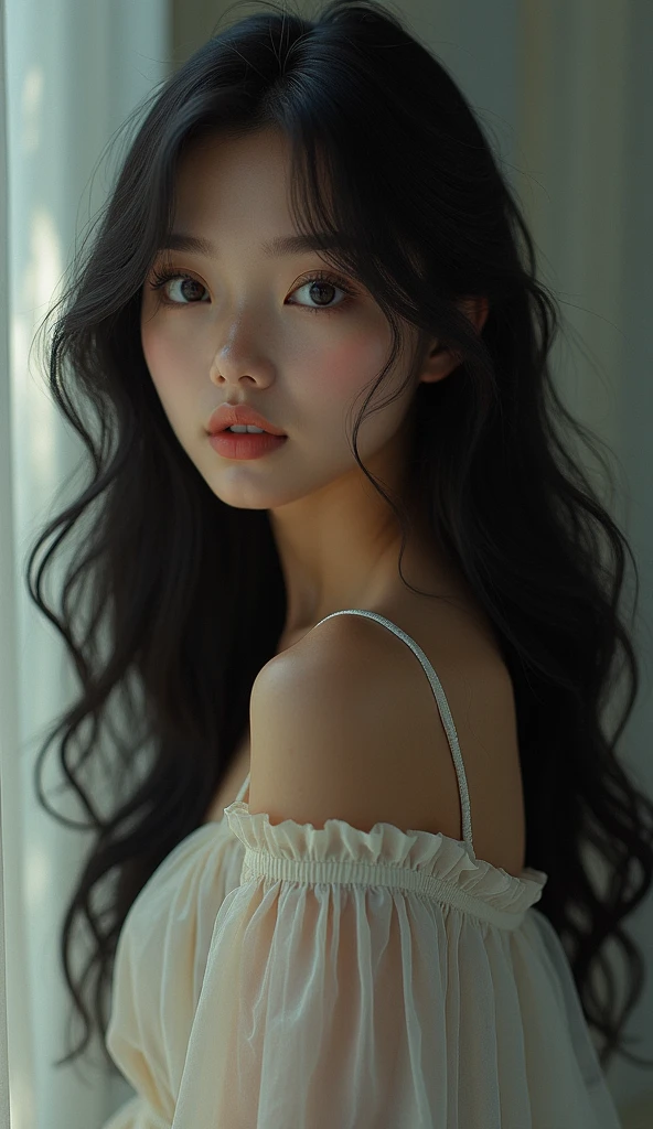 ((masterpiece)), ((best quality)), (ultra-detailed), ((extremely detailed)), 4K, (8K), best quality, (beautiful), ((full body)), ((full body focus)), a cute girl, 1girl, solo, ((((nude)))), beautiful black hair, beautiful black eyes, ((beautiful eyes)), cool, nsfw