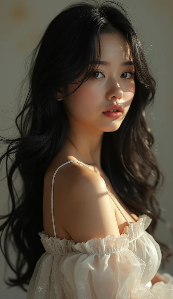((masterpiece)), ((best quality)), (ultra-detailed), ((extremely detailed)), 4K, (8K), best quality, (beautiful), ((full body)), ((full body focus)), a cute girl, 1girl, solo, ((((nude)))), beautiful black hair, beautiful black eyes, ((beautiful eyes)), cool, nsfw