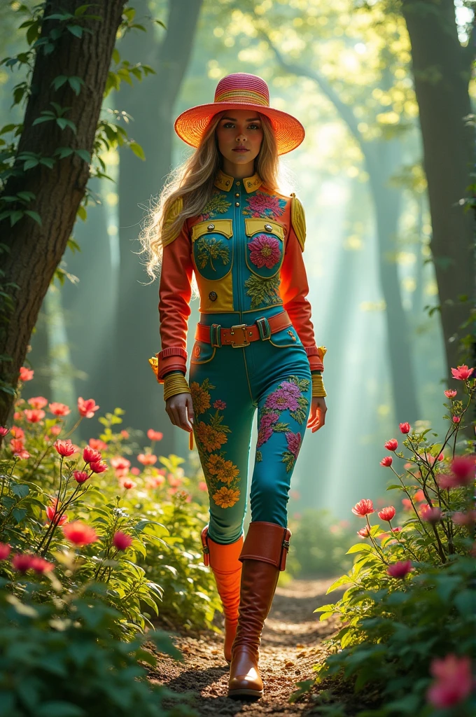 Maximalist and colorful ranger uniform