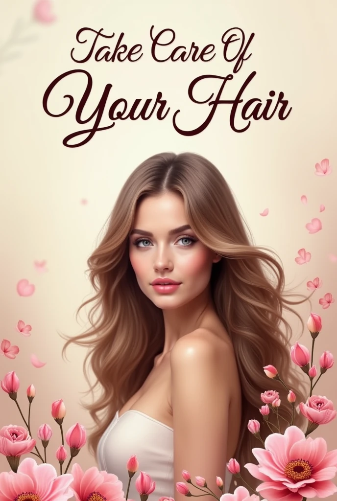 cover of a book about women's hair care written "take care of your hair" In front of you