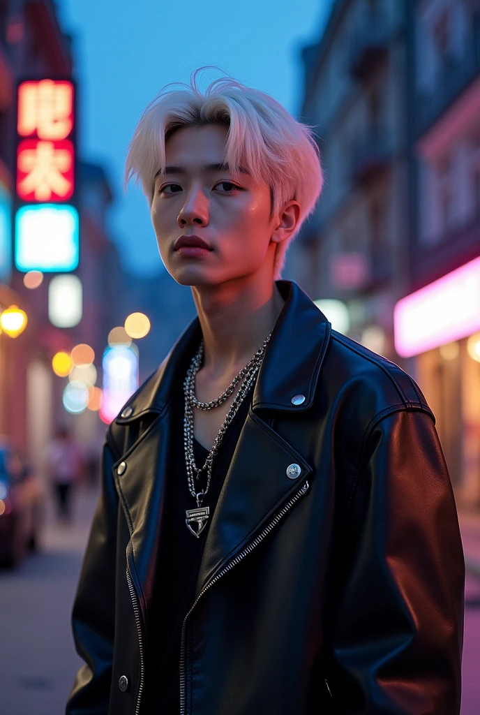 yoomgi de bts con cabello blanco