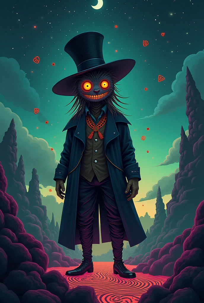 (knitted toy voodoo doll:1.7), (Voodoo Shadow Illusionist:1.3), (Clothing: black suit with wisps of mist, hat with a rainbow-feathered plume, cloak made of living shadows:1.0), (Accessories: dagger with a blade reflecting alternate worlds, shadow fan creating illusions, mask with constantly changing facial expressions:1.2), (background: dark forest filled with shadows and illusions, flickering fireflies creating a starry sky illusion, mist revealing and concealing objects:1.2), best quality, masterpiece, detailed soft oil painting, detailed background, dramatic cinematic lighting, soft edge lighting, professional, dramatic lighting, hard edge lighting, ultra quality, 4k, masterpiece, best quality, 8k, ultra high definition, high resolution, extremely detailed