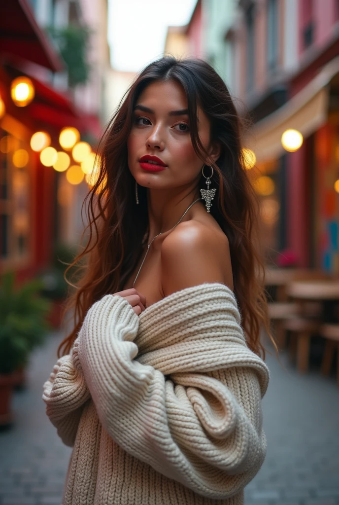 Fille qui montre c’est sein pour instagram