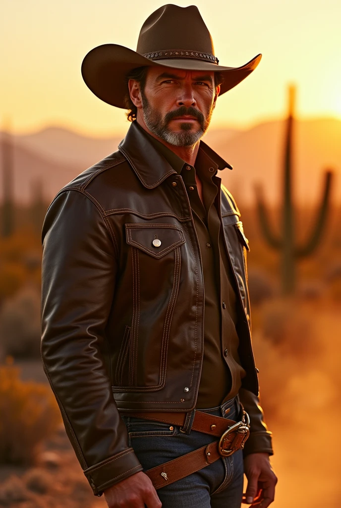 
Make a western outlaw who looks just like Chris Pine from Hell or High Water. He is wearing a cowboy hat and outlaw clothing.