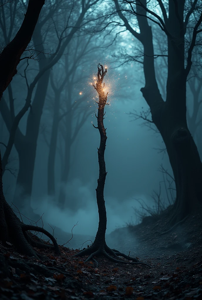 a black stick with a dark aura
