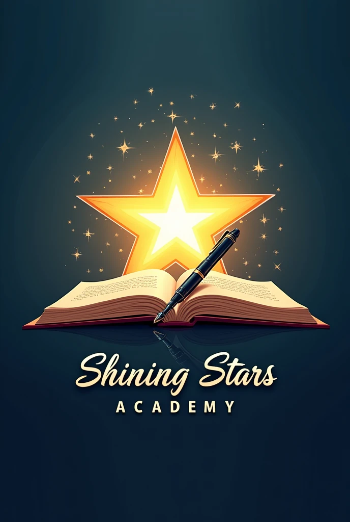 A logo for acadmy name shinning stars with beautiful books and pen
Under written acadmy by Kabir Yousaf