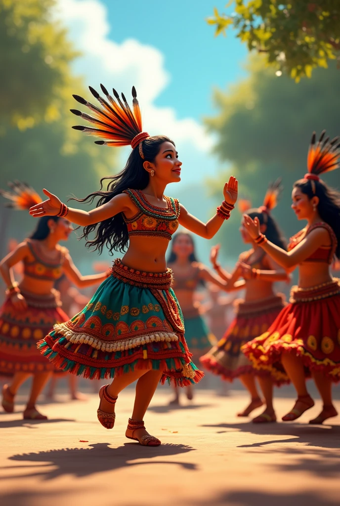 Animated image without background about pre-Hispanic Inca dance