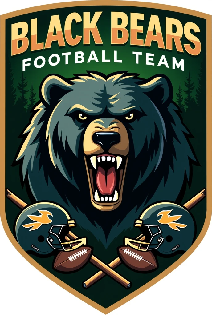 Create a Black Bears Football Team Shield