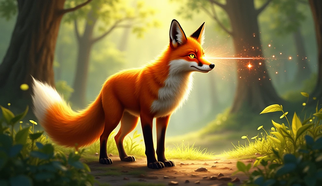 FOX WITH LASER POWERS IN ITS EYES