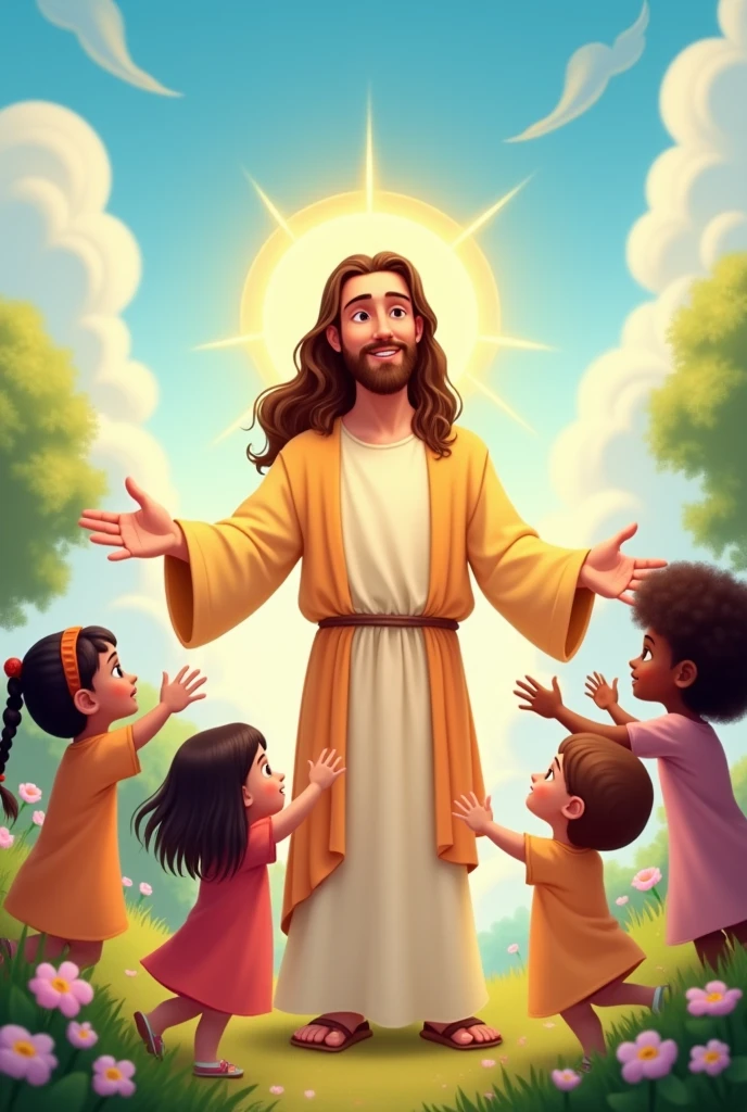 Cartoon image of Jesus showing love