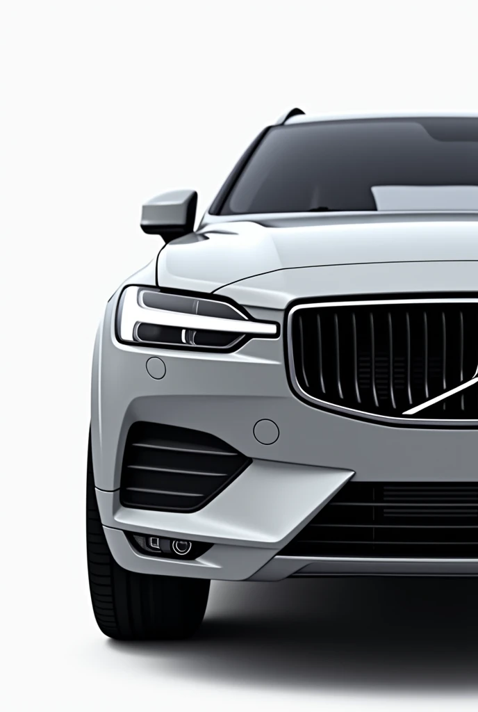 A close up of a Volvo car with a white background, gorgeous, 3D Render de Jerma 9 8 5, Representation, artistic rendering, 8k 3D, 8k3d, 8k 3 d, Without hood | | realistic shading, kodakchromo : : 8k, front angle, 3d rendering n - 9