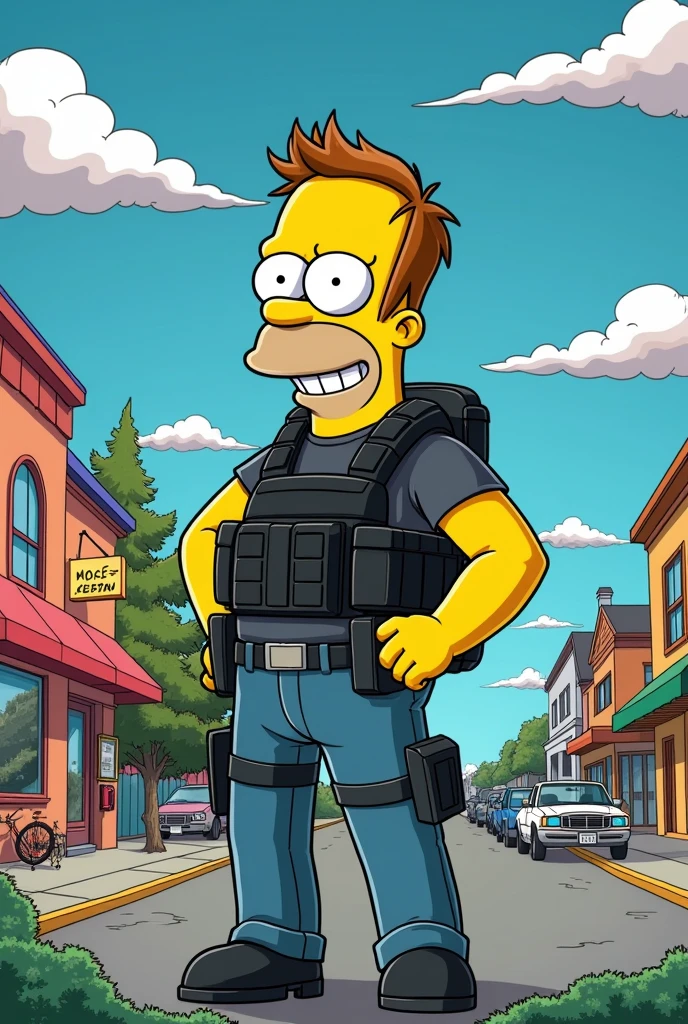 An image of Jack Bauer from the series 24 imitating the Simpsons