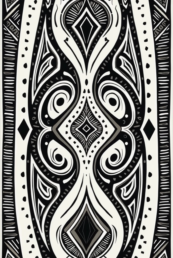 Make a black and white tribal style wallpaper