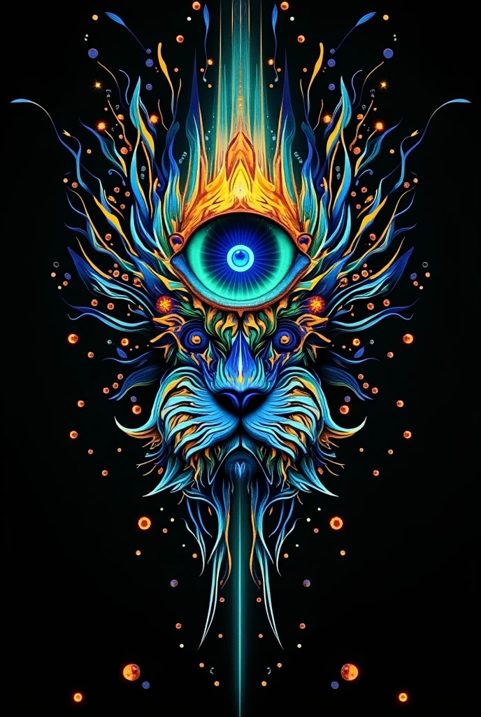 a third eye, mystical psychedelic visionary art, surreal fantasy, abstract digital art, glowing ethereal energy, spiritual transcendence, hypnotic kaleidoscopic patterns, intricate fractal geometry, bioluminescent organic textures, otherworldly dreamlike atmosphere, cinematic dramatic lighting, vibrant neon color palette, deep saturated gem-like tones, (best quality,4k,8k,highres,masterpiece:1.2),ultra-detailed,(realistic,photorealistic,photo-realistic:1.37)