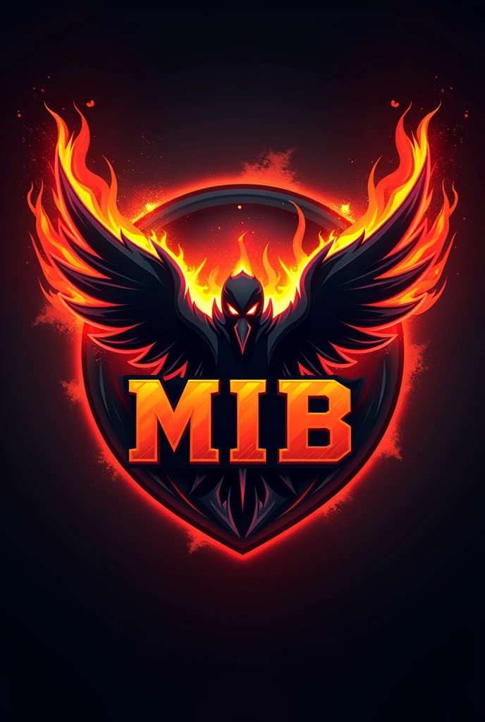 Create a professional sports logo for a Free Fire team named 'MIB'. The logo must be unique and never seen before.