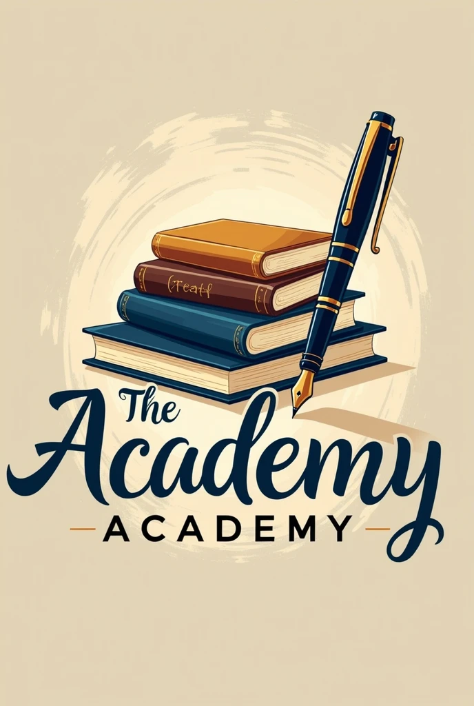 A logo for acadmy name the excellent academy with beautiful books and pen
Under written acadmy by Kabir Yousaf