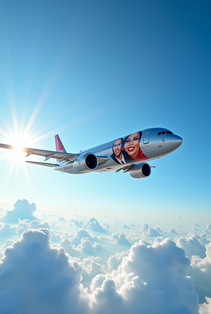 plane with the face of Silvio Santos