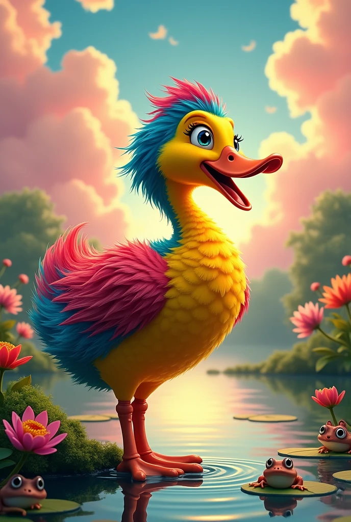 A crazy duck