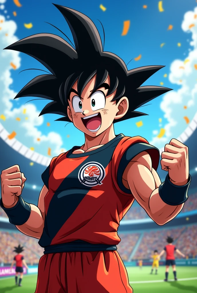 Goku with the Flamengo shirt 