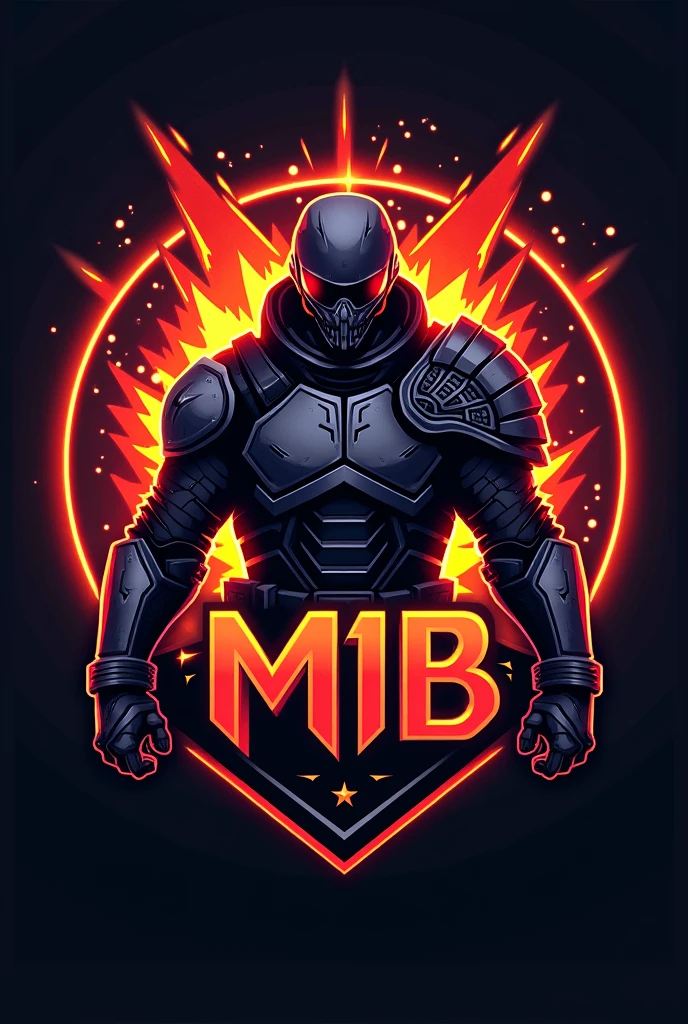 Create a professional sports logo for a Free Fire team named &#39;MIB&#39;. The logo must be unique and never seen before.