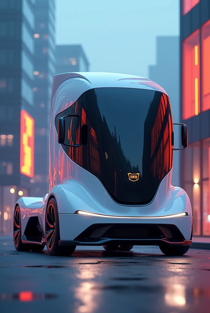 a white Volvo truck, photo of the concept vehicle!!, High octane photorealistic rendering, vehicle illustration, Photorealistic 3D octane., super scale rendered, Dodge color softening, 8k octane 3d rendering, 2022, hyperreal rendering, 2 0 2 2, battle ram, PBR rendering, anime art vehicle concept art